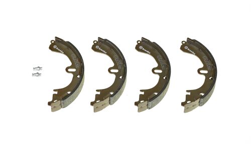 Колодки тормозные барабанные Brembo, комплект на ось (4 шт), арт. S83531