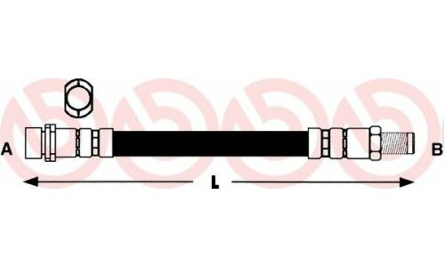 Шланг тормозной Brembo, задний, арт. T 24 098