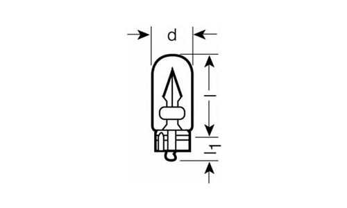 Лампа Osram Truckstar Pro W5W (W2.1x9.5d, T10), 12В, 5Вт, 1 шт, арт. 2845TSP