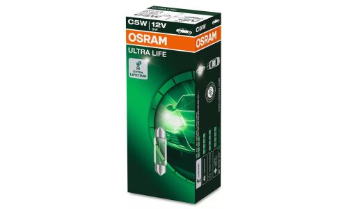 Лампа Osram Ultra Life Festoon C5W (SV8.5, T10x35), 12В, 5Вт, арт. 6418ULT