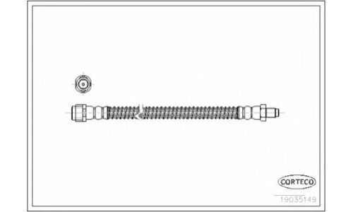 Шланг тормозной | зад прав/лев Corteco, арт. 19035149