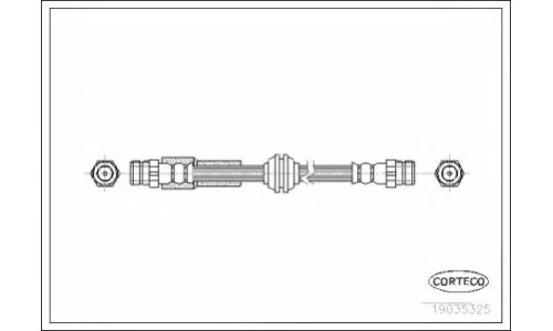 Шланг тормозной Corteco, задний, арт. 19035325