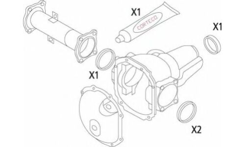 Комплект прокладок, дифференциал | перед Corteco, арт. 19535827