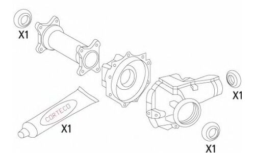 Комплект прокладок дифференциала | перед Corteco, арт. 19536186