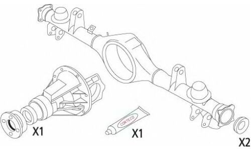 Комплект прокладок, дифференциал | зад Corteco, арт. 19536213