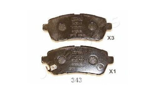 Колодки тормозные дисковые Japan Parts, передние, комплект на ось (4 шт), арт. PA-343AF