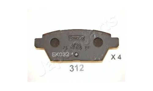 Колодки тормозные дисковые Japan Parts, задние, комплект на ось (4 шт), арт. PP-312AF