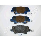 Колодки тормозные дисковые Japan Parts, задние, комплект на ось (4 шт), арт. PP-K06AF