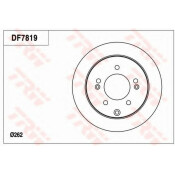 Диск тормозной TRW, задний, арт. DF7819