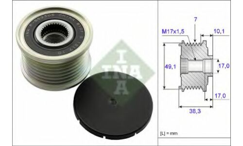 Ременной шкив генератора INA, арт. 535 0153 10