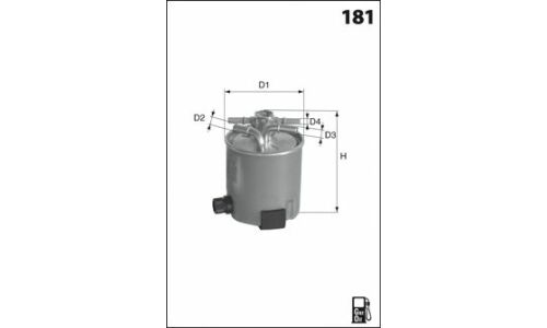 Фильтр топливный Mecafilter, арт. ELG5404