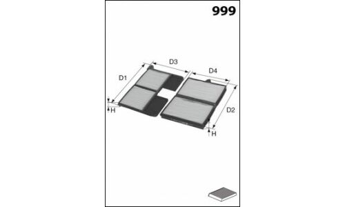 Фильтр салонный Mecafilter, арт. JLR7210