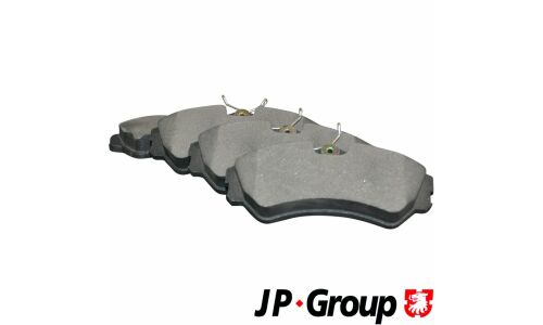 Колодки тормозные дисковые JP Group, передние, комплект на ось (4 шт), арт. 1163603310