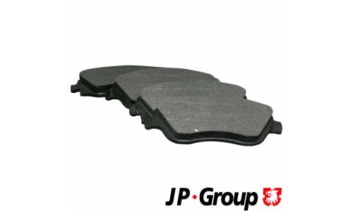 Колодки тормозные дисковые JP Group, передние, комплект на ось (4 шт), арт. 1263601110
