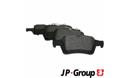 Колодки тормозные дисковые JP Group, задние, комплект на ось (4 шт), арт. 1263700610