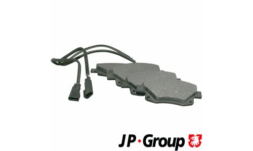 Колодки тормозные дисковые JP Group, задние, комплект на ось (4 шт), арт. 1563700110