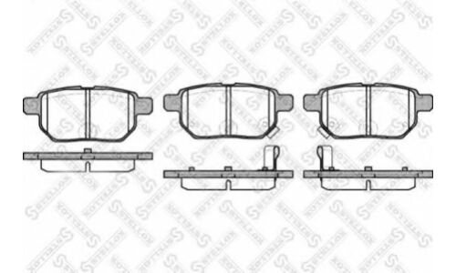Колодки тормозные дисковые Stellox, задние, для Toyota Auris, комплект на ось (4 шт), арт. 002 008-SX