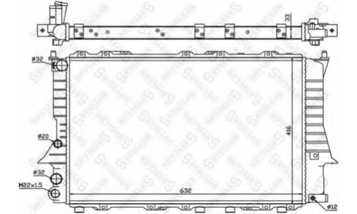 Радиатор Audi 100/A6 2.0-2.5TDi 90-97 Stellox, арт. 10-25018-SX