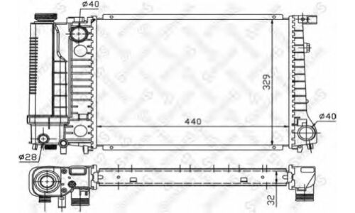 Радиатор системы охлаждения Stellox, арт. 10-25054-SX