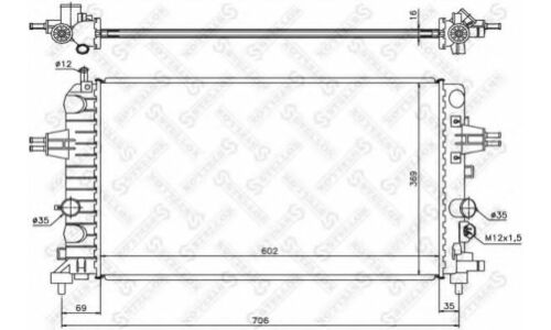 Радиатор системы охлаждения Stellox, арт. 10-25176-SX