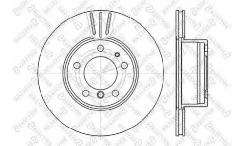 Диск тормозной Stellox, передний, правый/левый, 1 шт, арт. 6020-1519V-SX