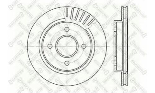 Диск тормозной Stellox, задний, правый/левый, 1 шт, арт. 6020-2535V-SX