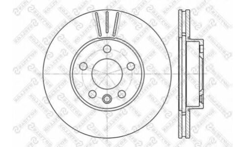 Диск тормозной Stellox, передний, правый/левый, для Volkswagen Sharan, 1 шт, арт. 6020-2545V-SX