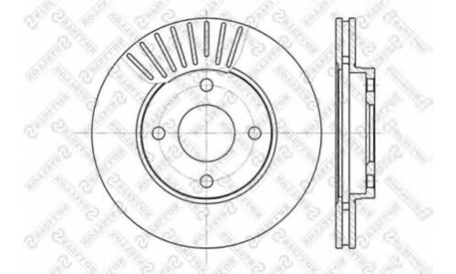 Диск торм. пер. Ford Focus all 98> | перед Stellox, арт. 6020-2549V-SX
