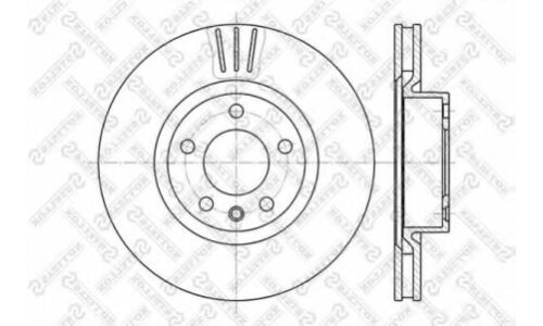Диск тормозной Stellox, передний, правый/левый, для Opel Omega, 1 шт, арт. 6020-3622V-SX