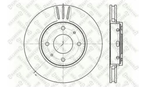 Диск тормозной Stellox, передний, правый/левый, для Volvo S40 / V40, 1 шт, арт. 6020-4839V-SX