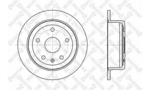 Диск тормозной Stellox, задний, правый/левый, 1 шт, арт. 6020-5005-SX