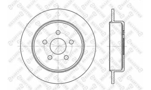 Диск тормозной Stellox, задний, правый/левый, для Chrysler Neon / PT Cruiser, 1 шт, арт. 6020-9310-SX