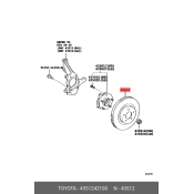 Диск тормозной | перед прав/лев Toyota, арт. 43512-42100