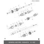 Пыльник ШРУСа внешнего (комплект) GM, арт. 94564018