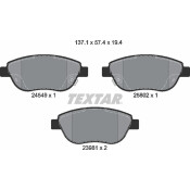 Колодки тормозные дисковые Textar с демпферной прокладкой Q+, передние, комплект на ось (4 шт), арт. 2454901