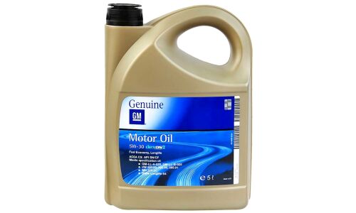 Масло моторное General Motors dexos2 5w30, синтетическое, API SN/CF, ACEA C3, универсальное, 5л, арт. 93165557