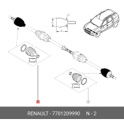 Пыльник ШРУСа Renault, арт. 7701209990
