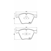 Колодки тормозные дисковые Brembo, комплект на ось (4 шт), арт. P 06 073