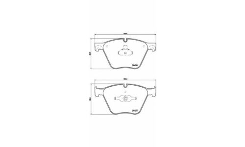 Колодки тормозные дисковые Brembo, комплект на ось (4 шт), арт. P 06 073