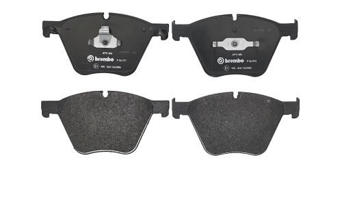 Колодки тормозные дисковые Brembo, комплект на ось (4 шт), арт. P 06 073