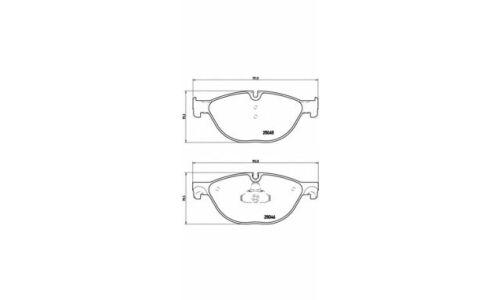 Колодки тормозные дисковые Brembo, комплект на ось (4 шт), арт. P06076