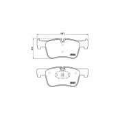 Колодки тормозные дисковые Brembo, комплект на ось (4 шт), арт. P06070