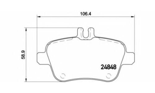 Колодки тормозные дисковые Brembo, комплект на ось (4 шт), арт. P50091