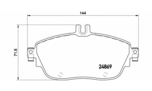 Колодки тормозные дисковые Brembo, комплект на ось (4 шт), арт. P50093