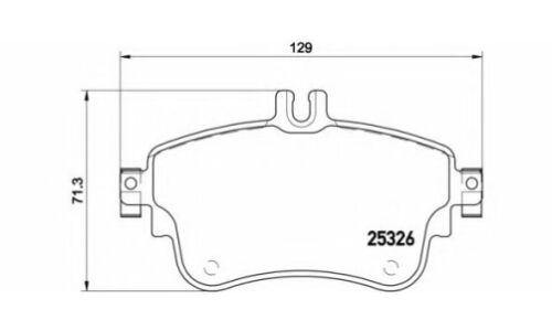 Колодки тормозные дисковые Brembo, комплект на ось (4 шт), арт. P50094