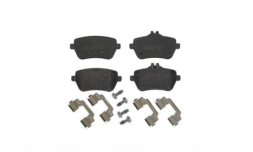 Колодки тормозные дисковые Brembo, комплект на ось (4 шт), арт. P50103