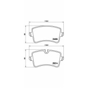 Колодки тормозные дисковые Brembo, комплект на ось (4 шт), арт. P85118