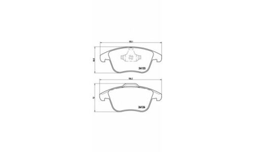 Колодки тормозные дисковые Brembo, комплект на ось (4 шт), арт. P44020