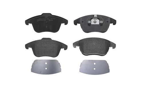 Колодки тормозные дисковые Brembo, комплект на ось (4 шт), арт. P44020