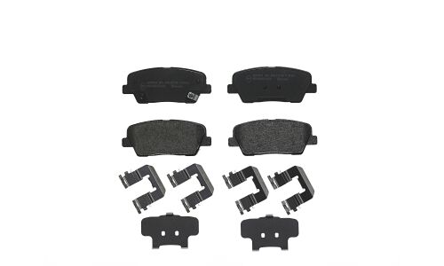 Колодки тормозные дисковые Brembo, комплект на ось (4 шт), арт. P30063